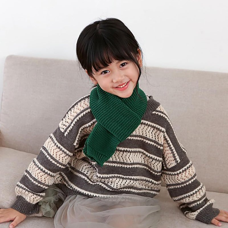 Piewag Kids Knit Scarf Toddler Winter Warm Scarves Neck Warmer Fashion Solid Color Scarf for Boys Girls - Image 5